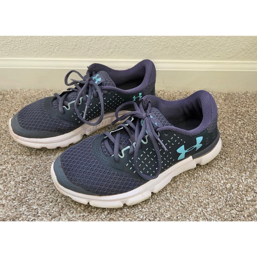 Under Armour Woman's Grey Light Blue Sneakers Size 7.5